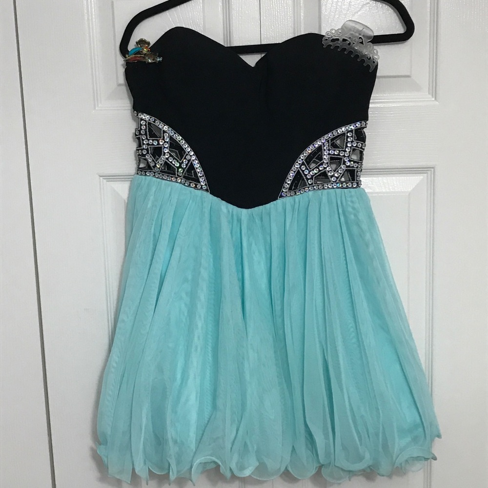 Embellished fit and flare dress